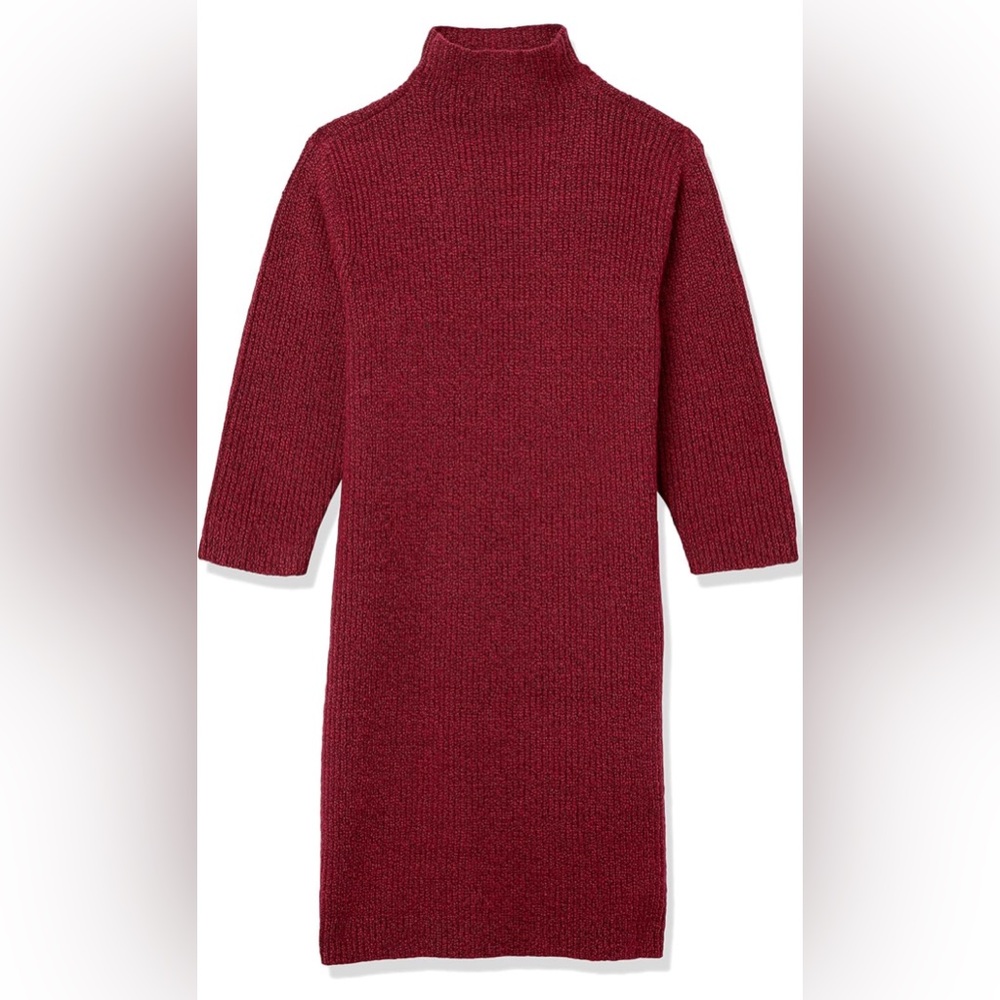 Girls & Toddlers' Soft Touch Long-Sleeve Mock Neck Sweater Dress